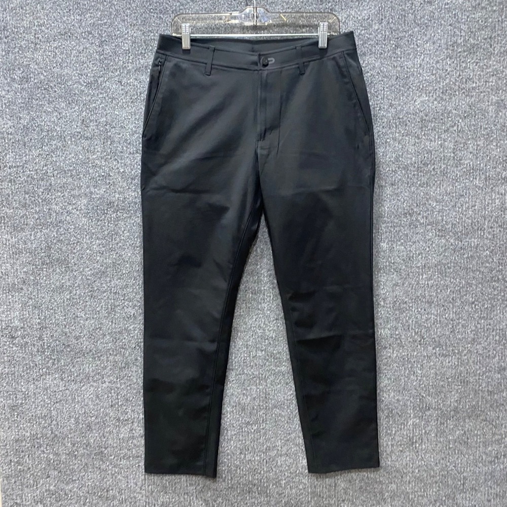 Dunning Golf Player Fit Pants Mens 36x28 Black Chino Embroidered Stretch